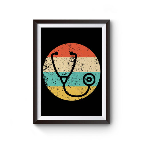 Doctor Nurse Vintage Retro Stethoscope Poster