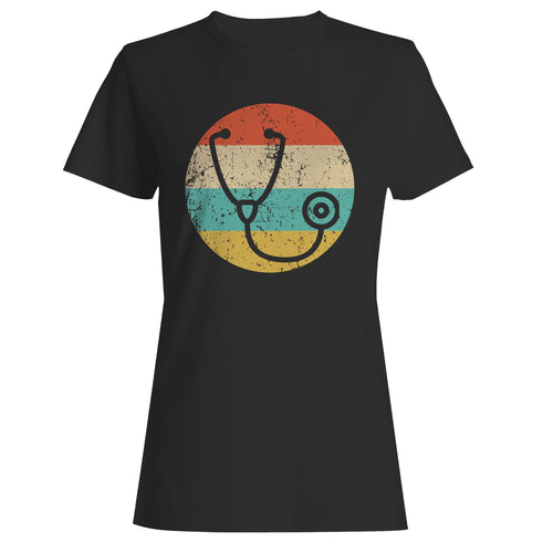 Doctor Nurse Vintage Retro Stethoscope Woman's T-Shirt
