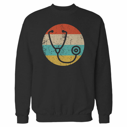 Doctor Nurse Vintage Retro Stethoscope Sweatshirt